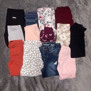 Toddler Girl Pants - 13 Pairs